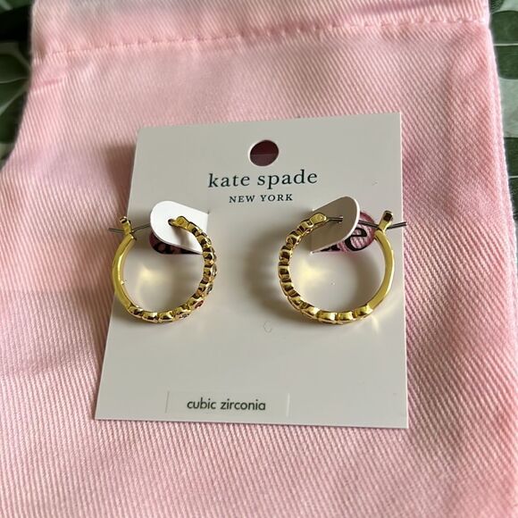 NWT Kate Spade colorful gold Huggies V1 - Picture 5 of 7